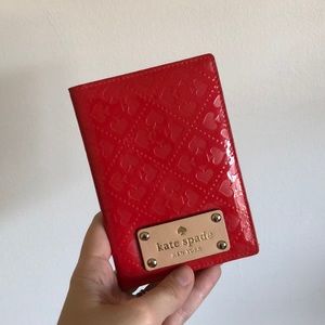 Kate Spade Red Passport Holder